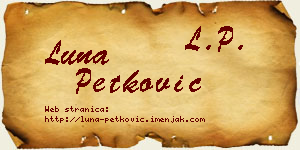 Luna Petković vizit kartica